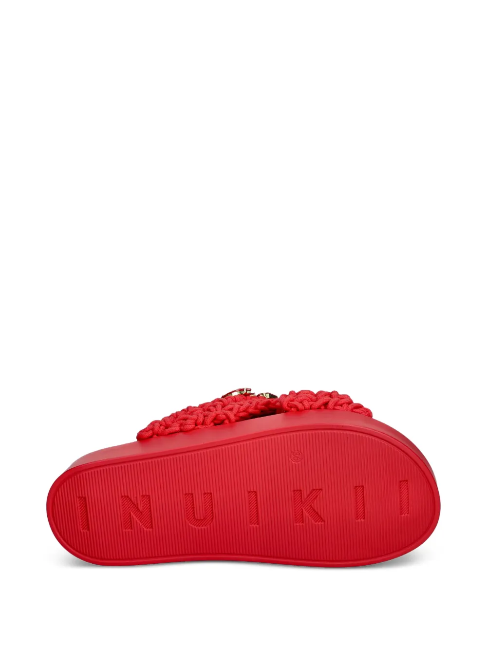 Inuikii Woven Stones crystal-embellished sandals Rood