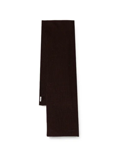 Lanvin ribbed-knit logo-embroidered scarf