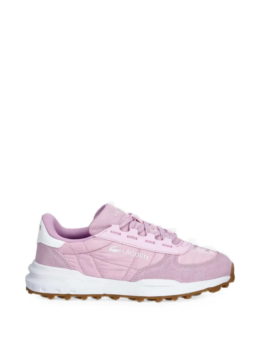 Lacoste Elite Active Evo Quilted-effect Suede-trim Sneakers In Multi