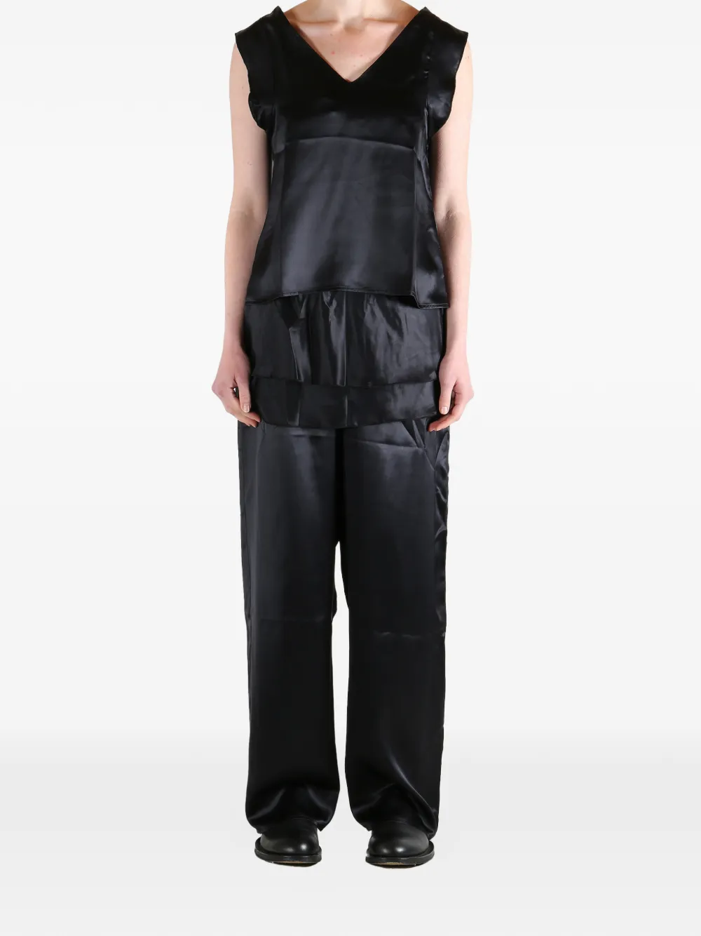 Baserange V-neck top Zwart
