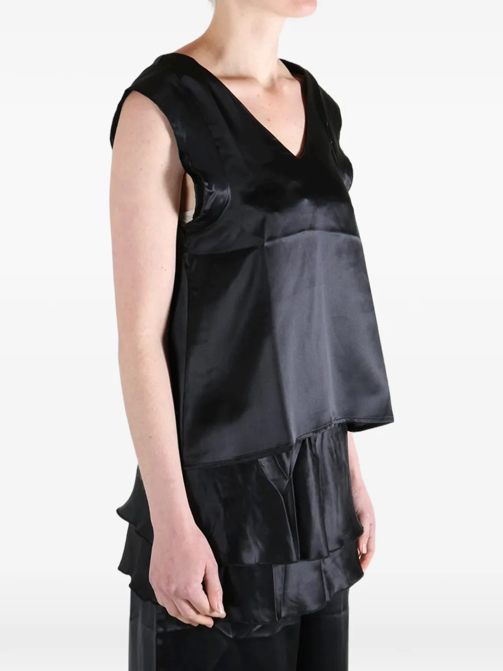 Baserange V-neck top Zwart