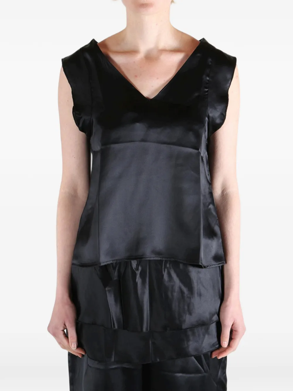 Baserange V-neck top Zwart
