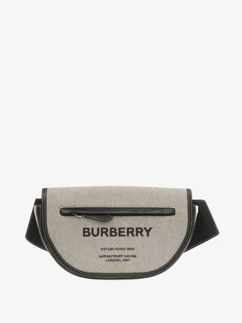 Burberry Pre-Owned 2023-2026 Small Canvas Horseferry Olympia belt bag