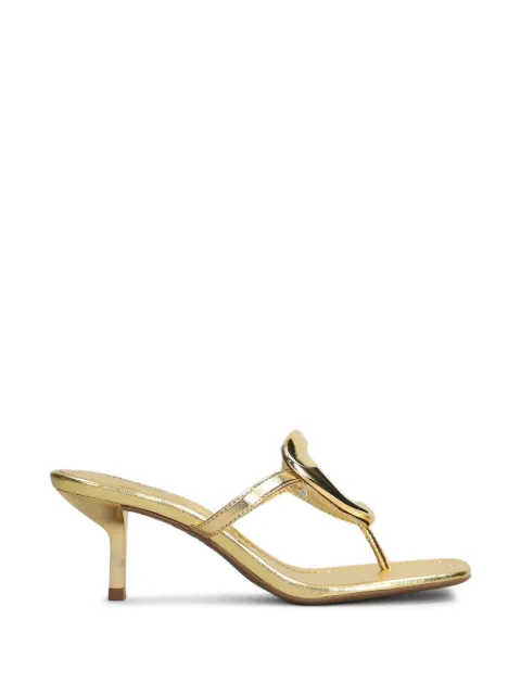 Arezzo sculptural-plaque thong-strap sandals