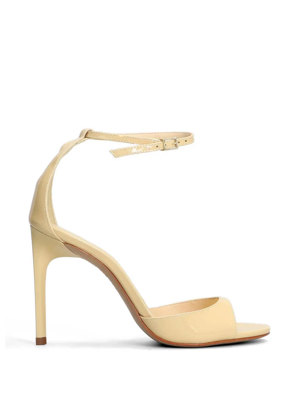 Schutz 100mm Scarlett patent-finish heeled sandals - Toni neutri