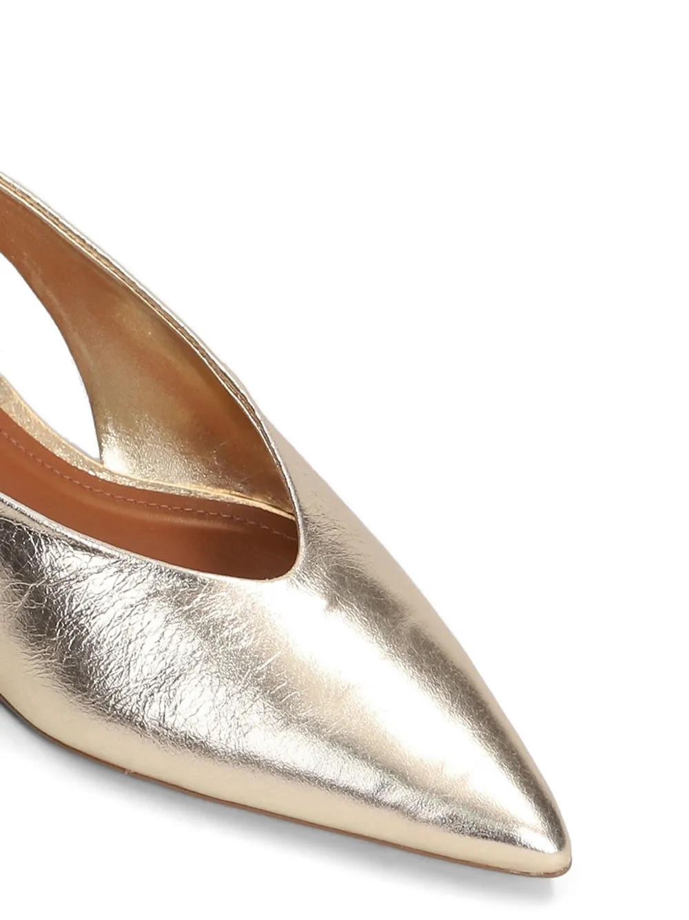 Arezzo buckle-fastening pointed-toe slingback ballet flats Goud