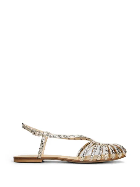 Anna F. snakeskin-effect studded sandals