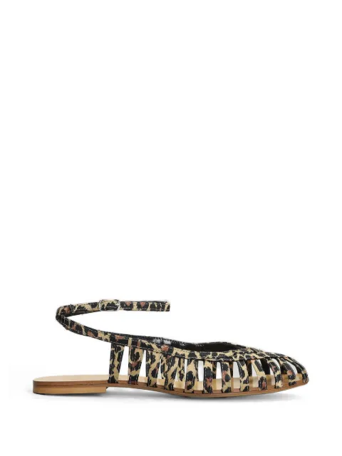Anna F. animal-print cage sandals