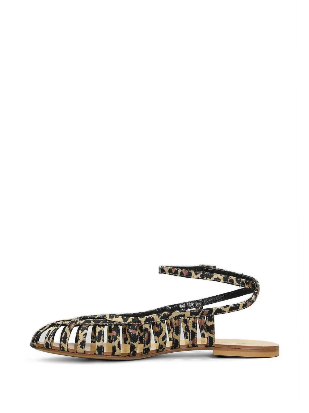 Anna F. animal-print cage sandals Beige