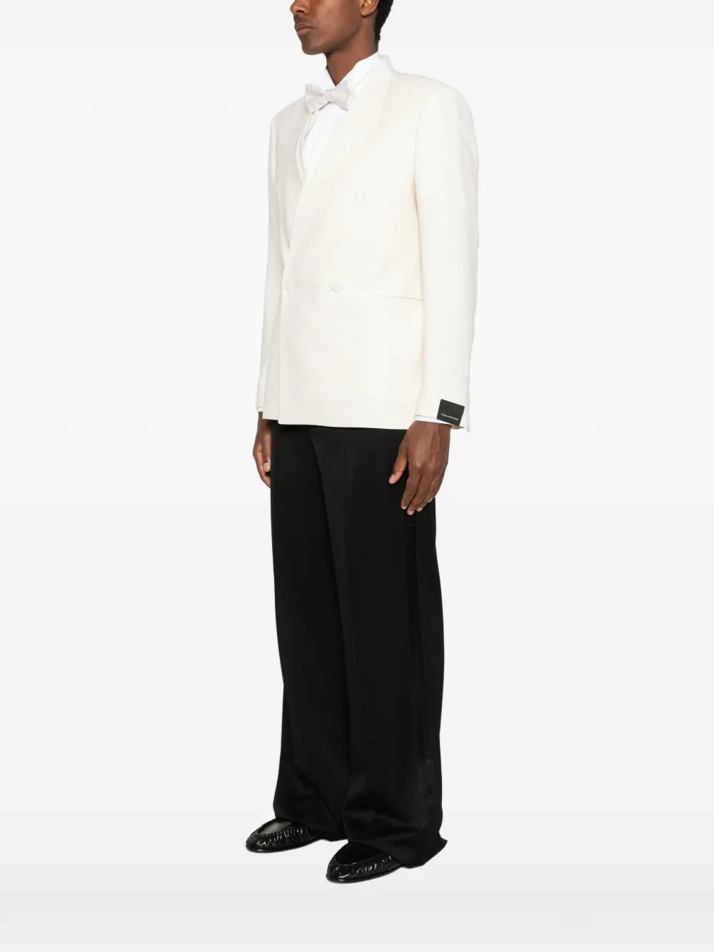 Tagliatore Alex blazer met satijnen afwerking Beige