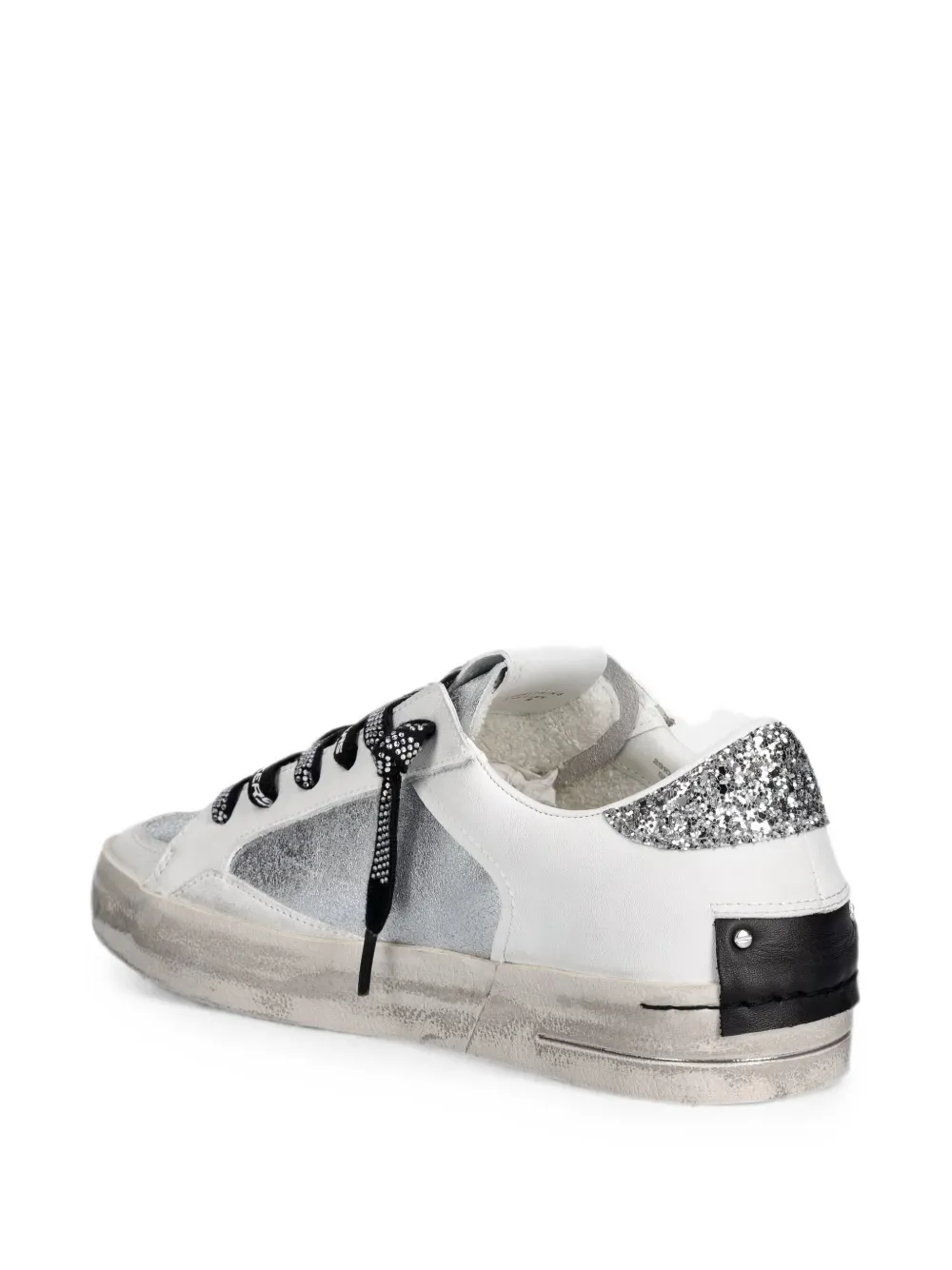 Crime London SK8 Deluxe glitter-detail sneakers Wit