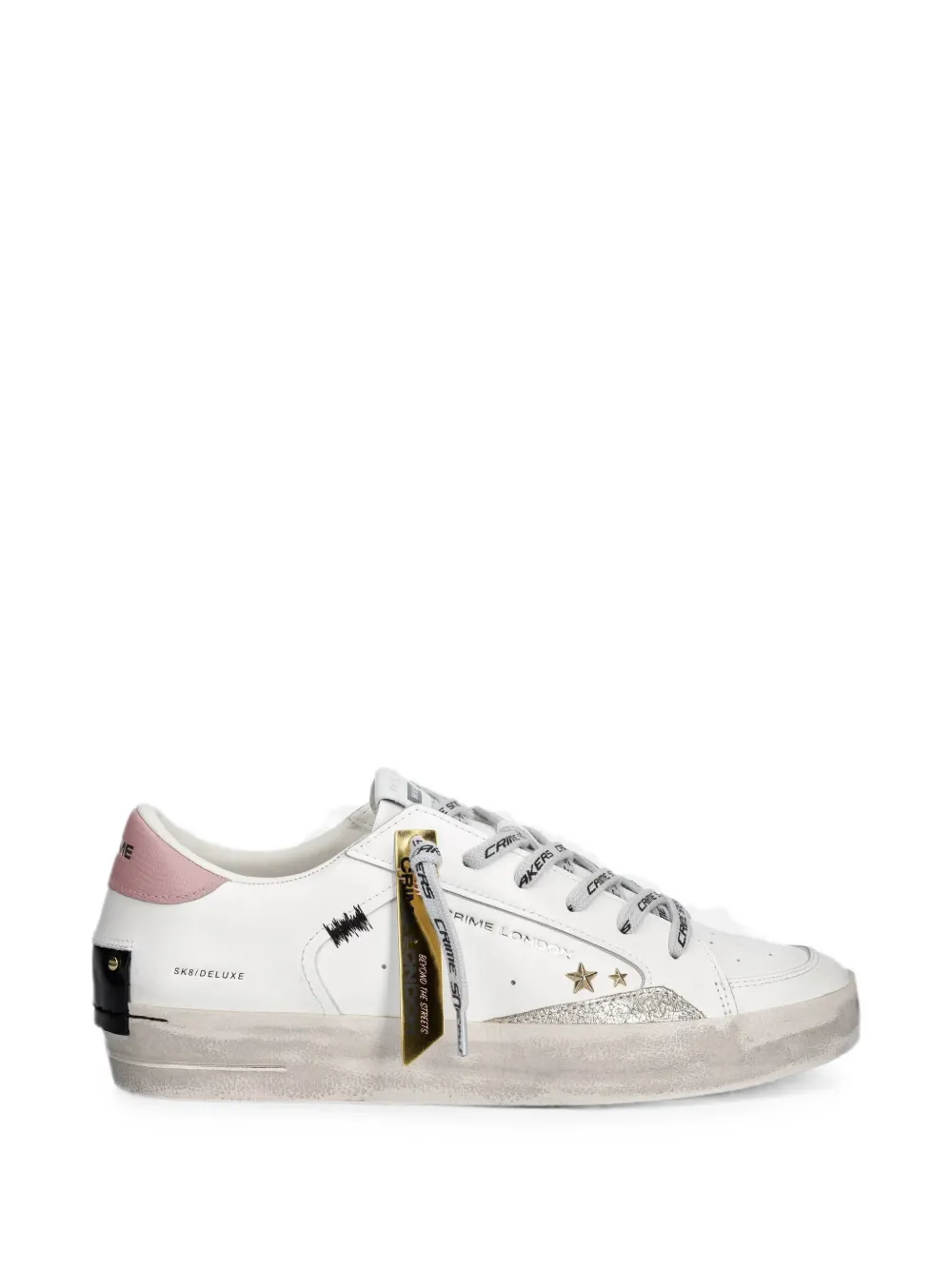 Crime London Sk8 Deluxe star-patch sneakers - Weiß