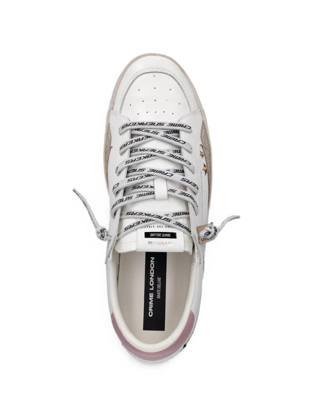 Crime London Sk8 Deluxe star-patch sneakers Wit