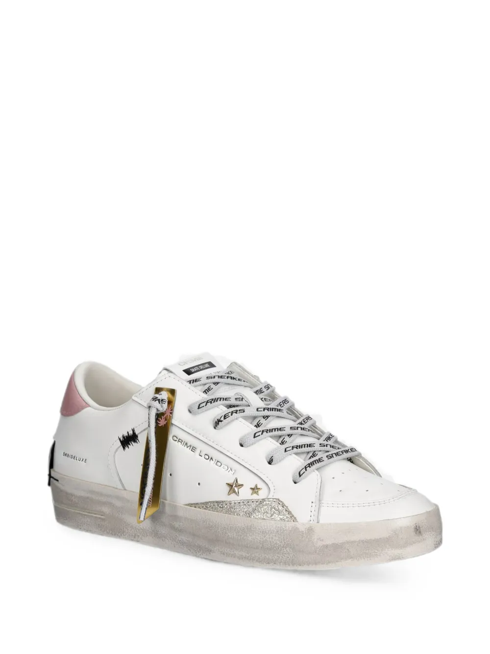 Crime London Sk8 Deluxe star-patch sneakers Wit