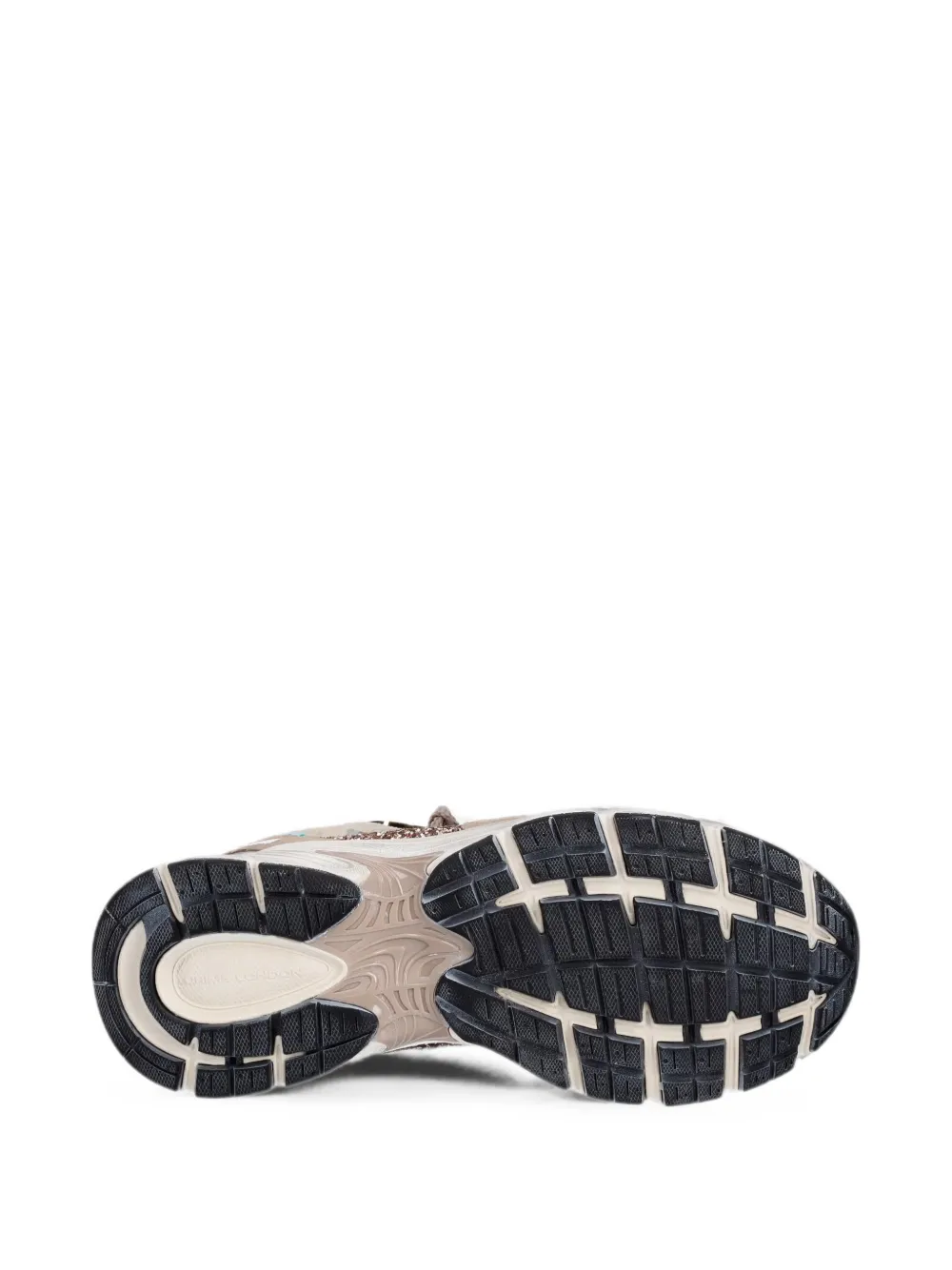 Crime London Fugitive 9094 glitter-embellished mesh-panelled sneakers Beige