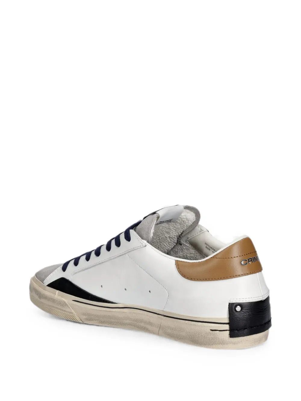 Crime London 2.0 distressed panelled sneakers Wit