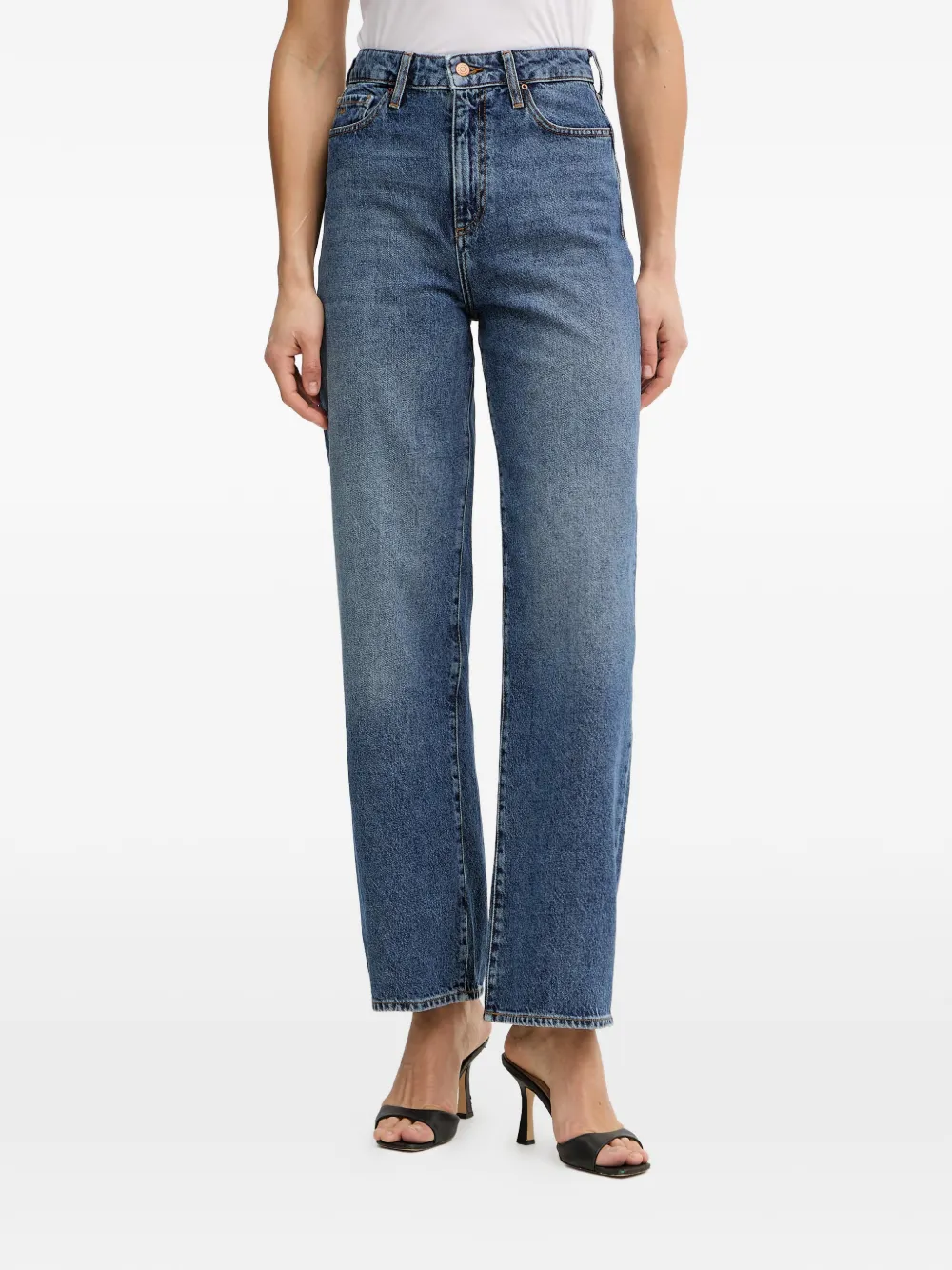 Armani Exchange logo-patch jeans - Blu