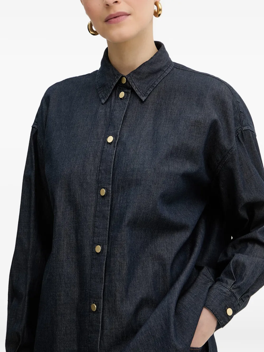 Armani Exchange T-shirt met verlaagde schouders Blauw