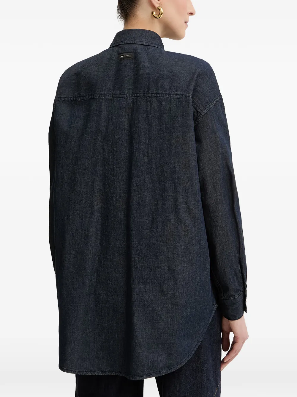 Armani Exchange T-shirt met verlaagde schouders Blauw