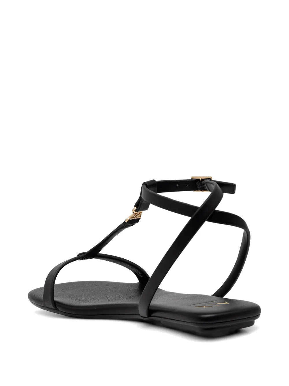 Armani Exchange Sandalen met logoplakkaat Zwart