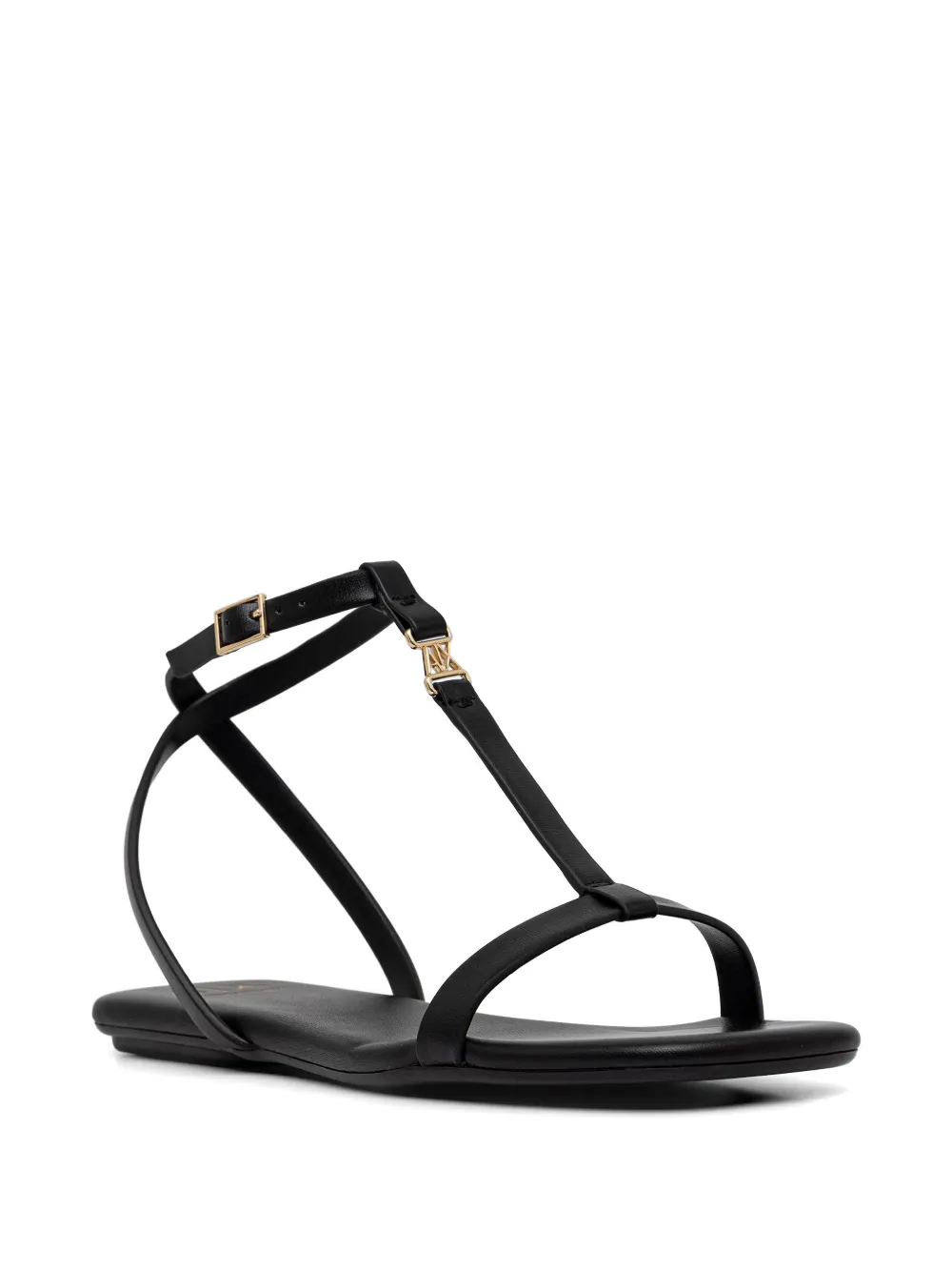 Armani Exchange Sandalen met logoplakkaat Zwart