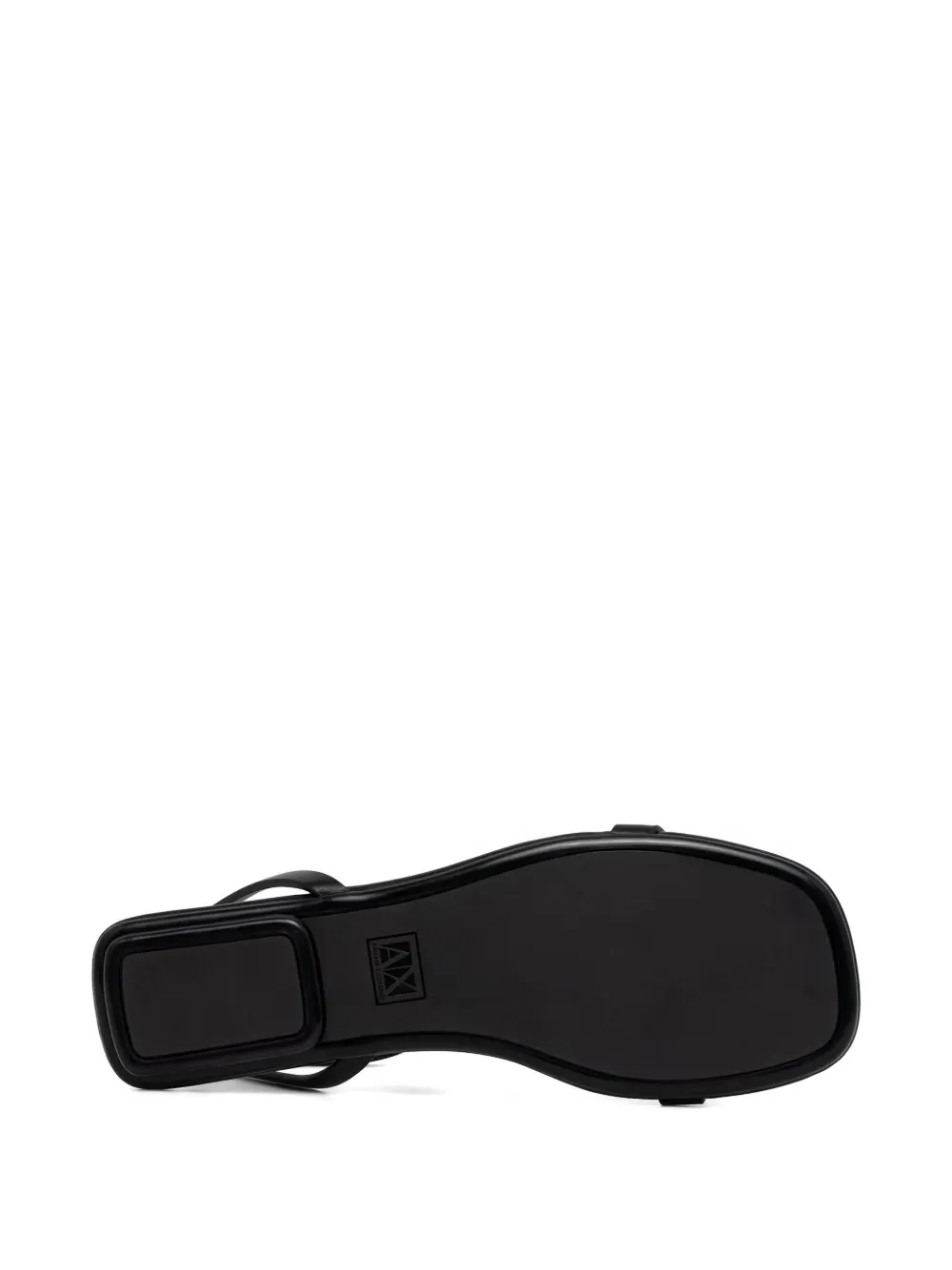 Armani Exchange Sandalen met logoplakkaat Zwart