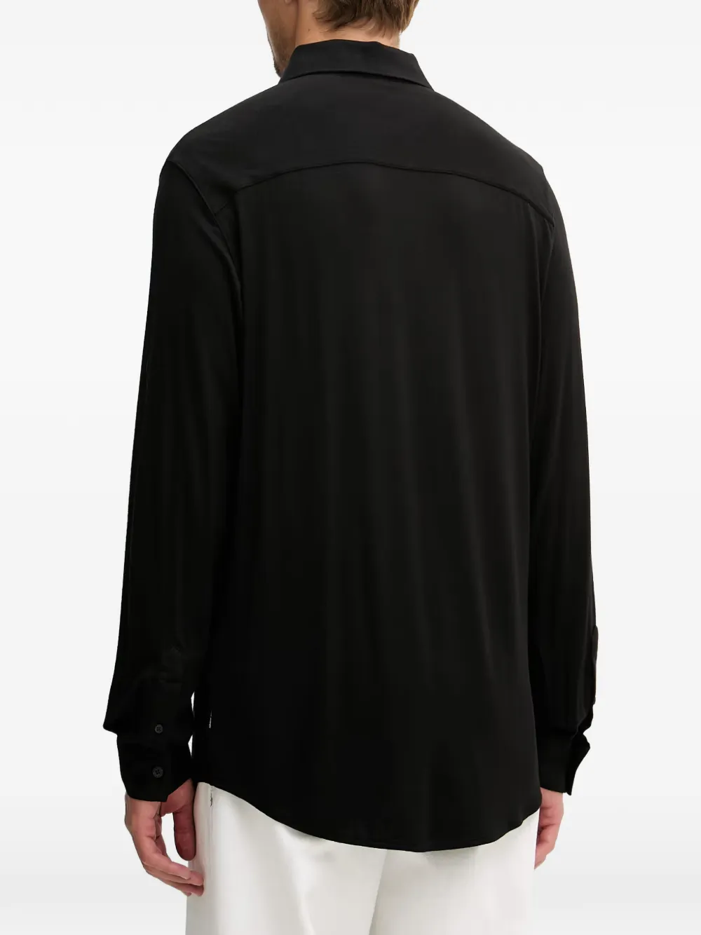 Armani Exchange Overhemd met geborduurd logo Zwart