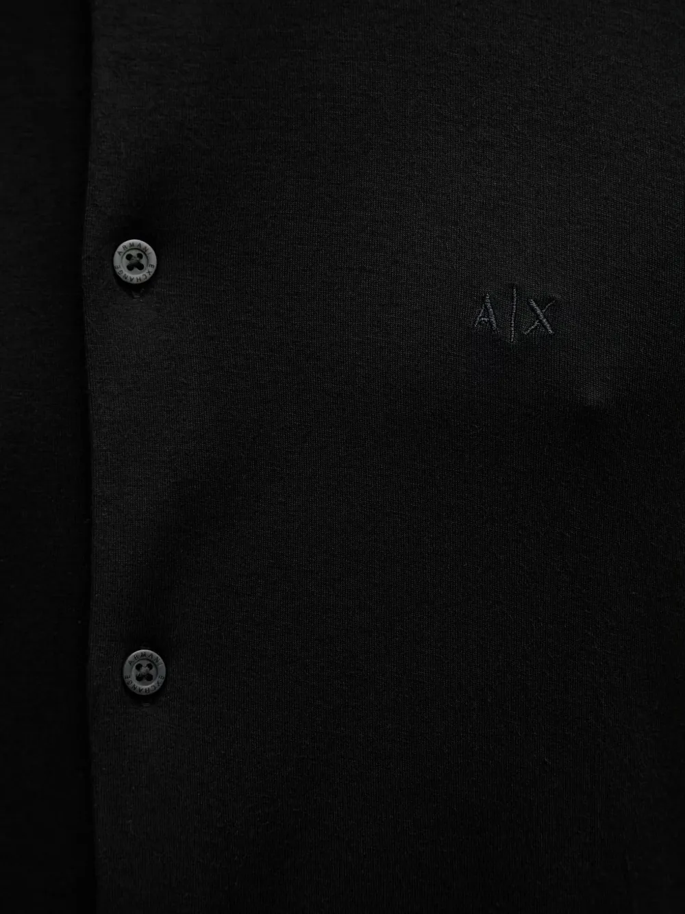 Armani Exchange Overhemd met geborduurd logo Zwart