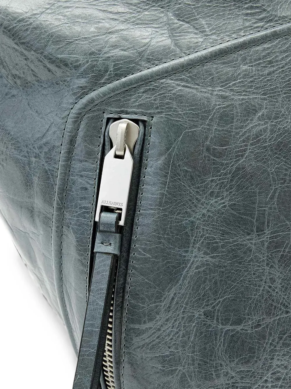 AllSaints Leren shopper met gekreukt effect Blauw