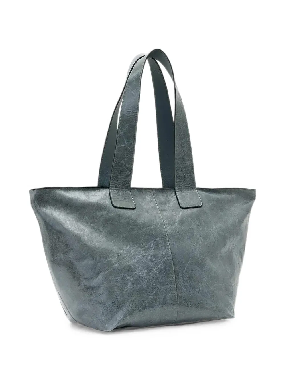 AllSaints Leren shopper met gekreukt effect Blauw