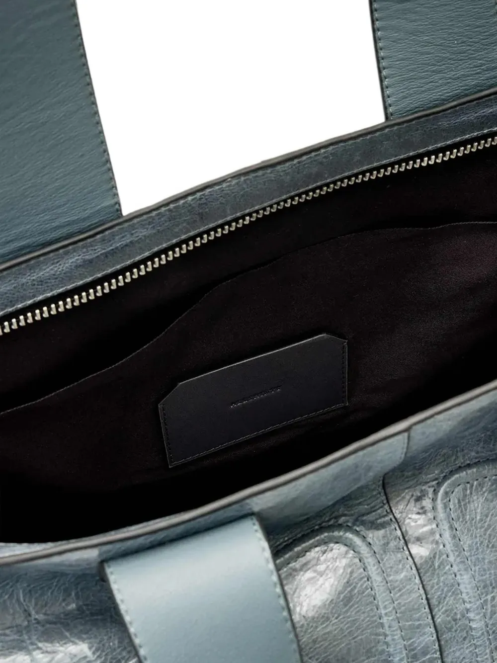 AllSaints Leren shopper met gekreukt effect Blauw