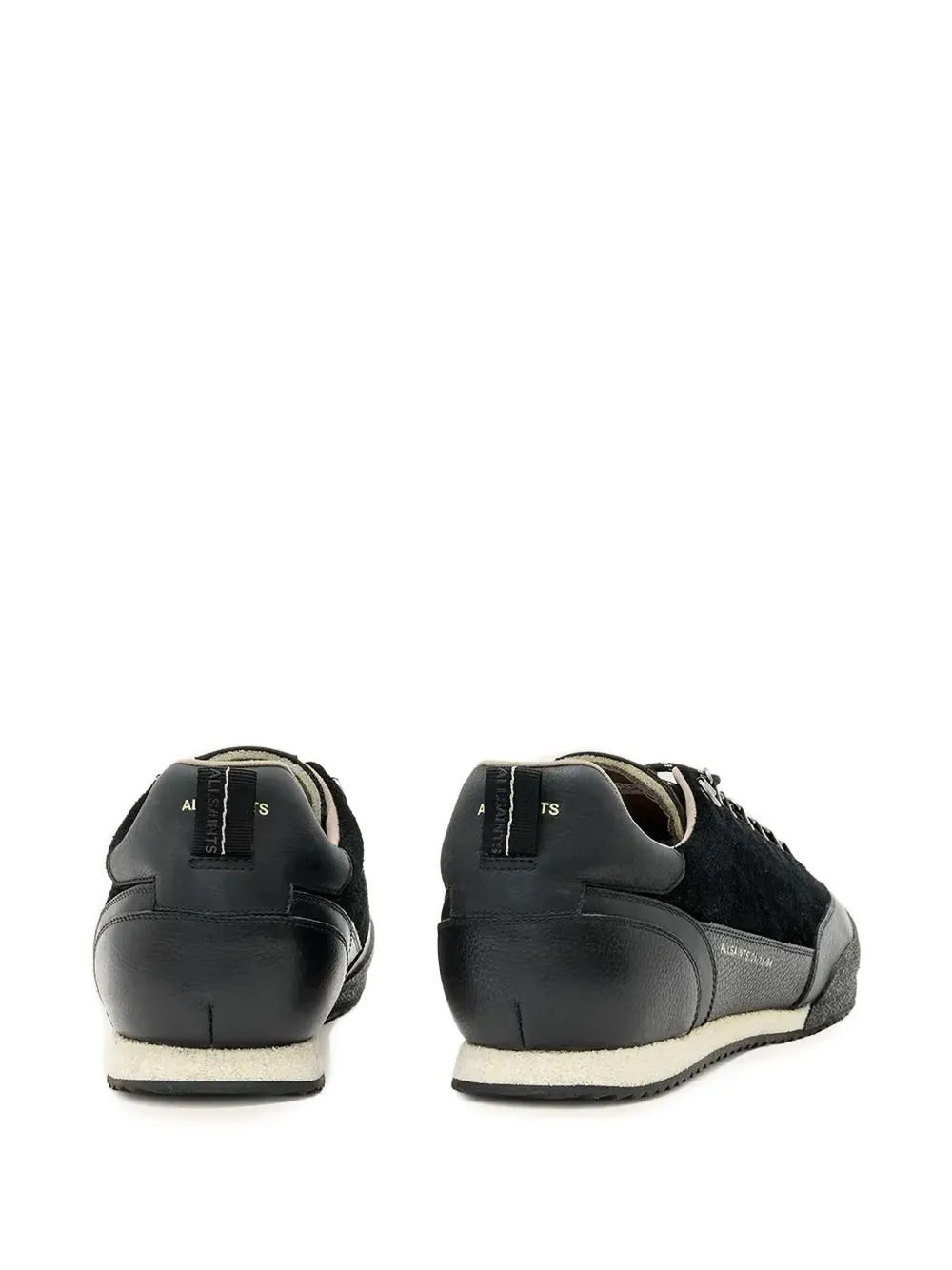AllSaints Harri suède sneakers met vlakken Zwart