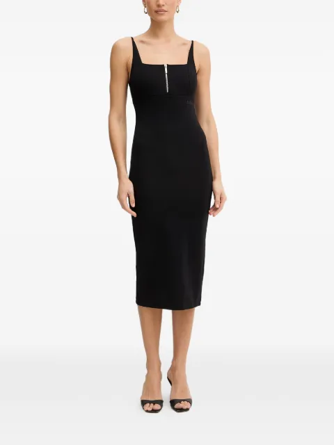 Armani Exchange zip-front midi dress