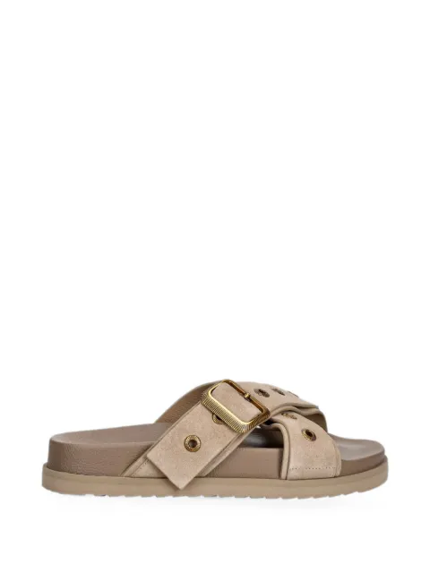 AllSaints Suki eyelet-embellished crossover sandals