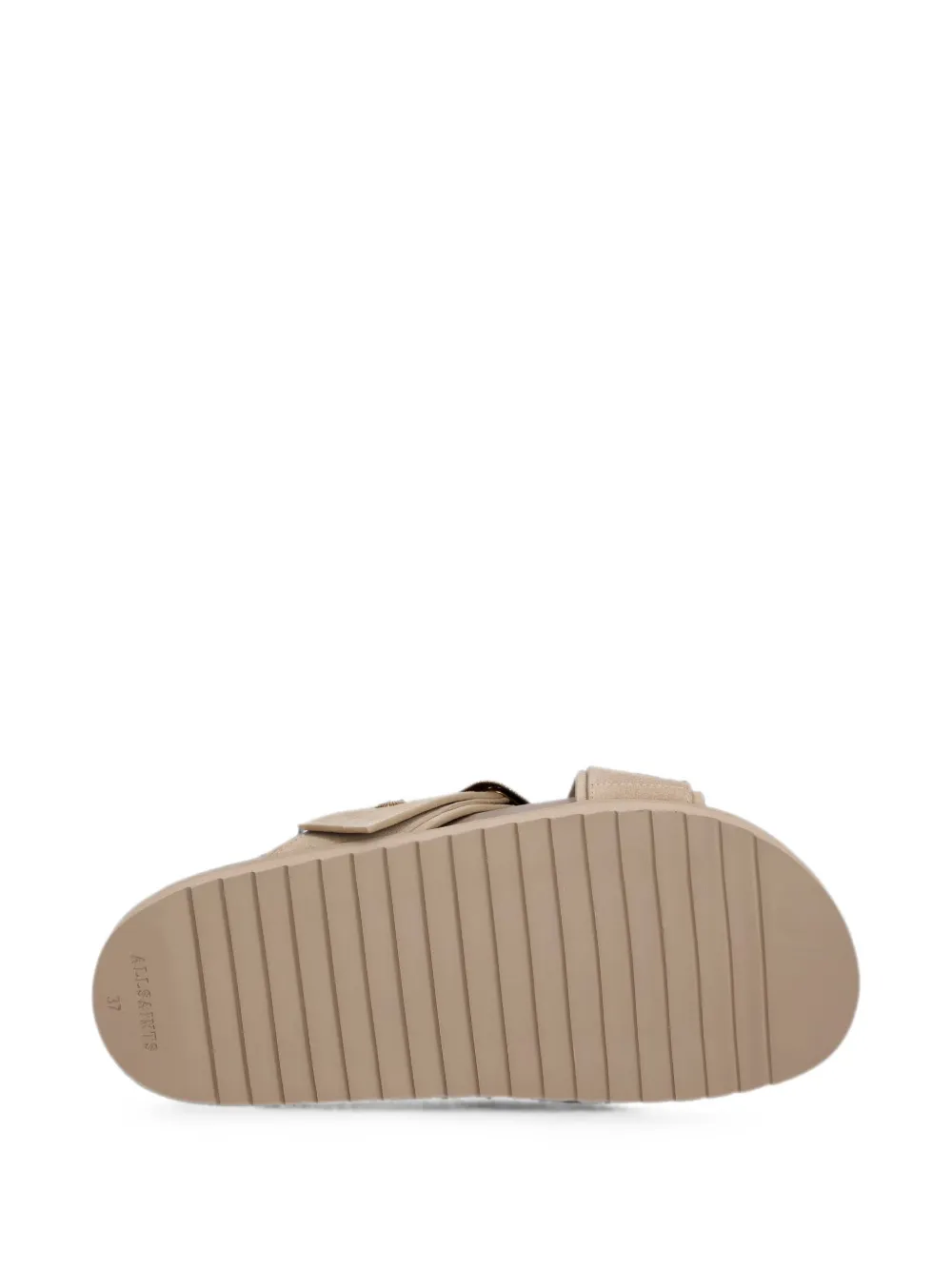 AllSaints Suki eyelet-embellished crossover sandals Bruin
