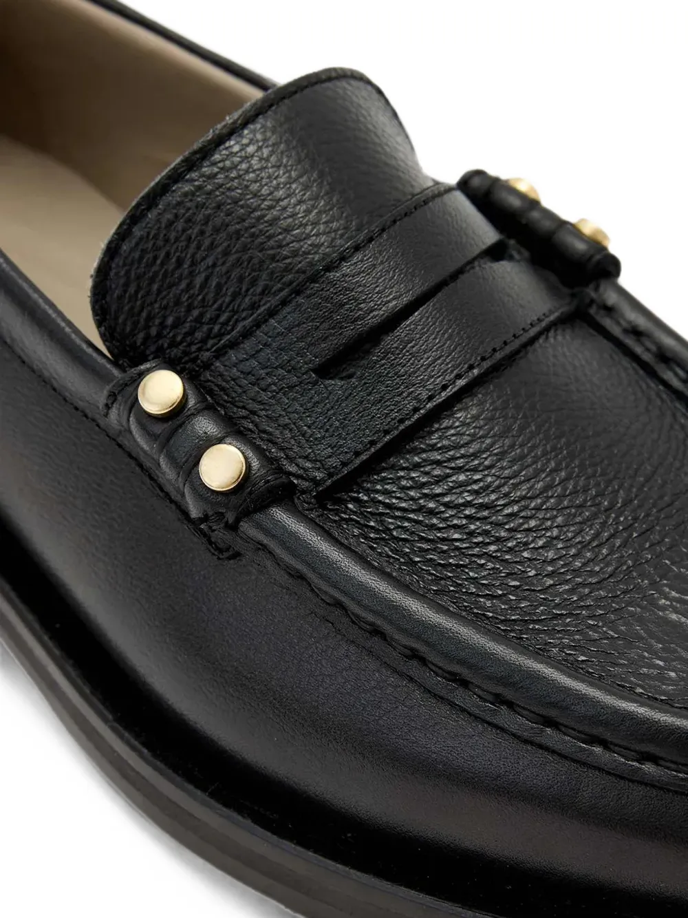 AllSaints Bloom penny loafers verfraaid met studs Zwart