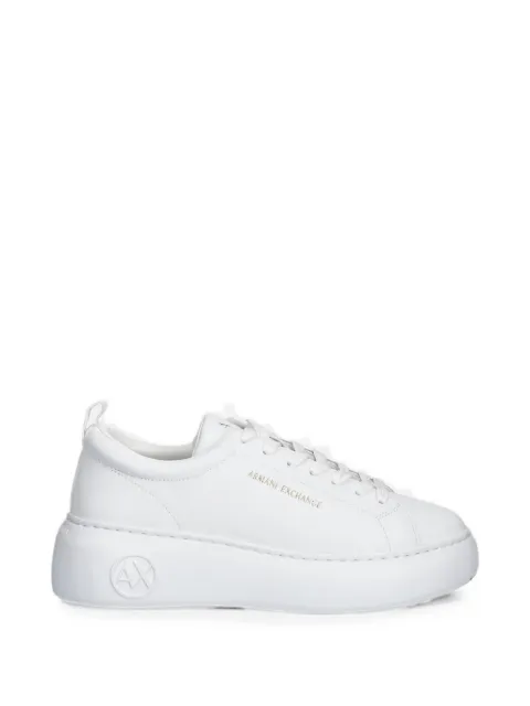 Armani Exchange logo-embossed platform sneakers
