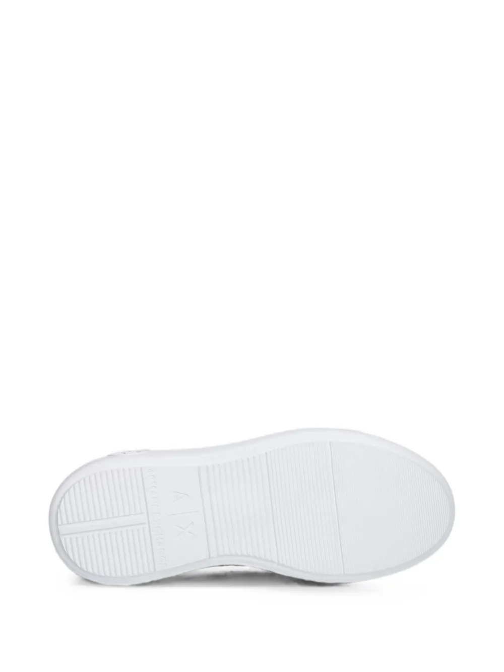 Armani Exchange logo-embossed platform sneakers Wit