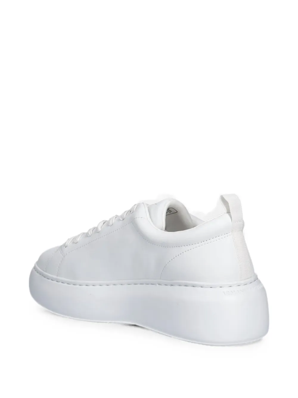 Armani Exchange logo-embossed platform sneakers Wit