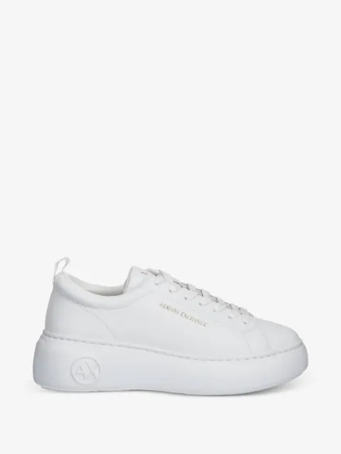 Armani Exchange logo-embossed platform sneakers