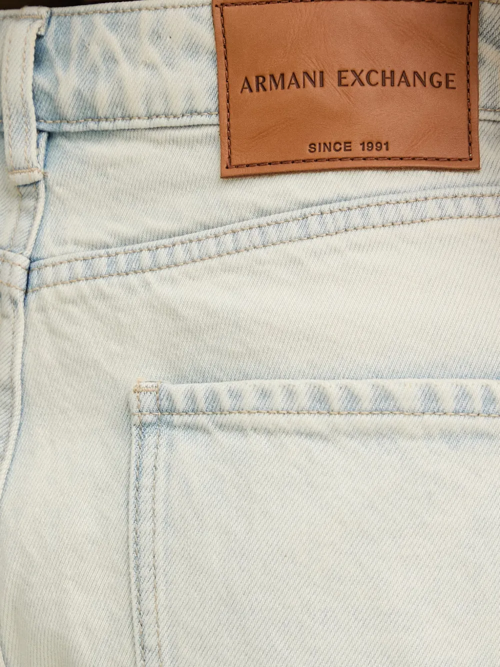 Armani Exchange Jeans met logopatch Blauw