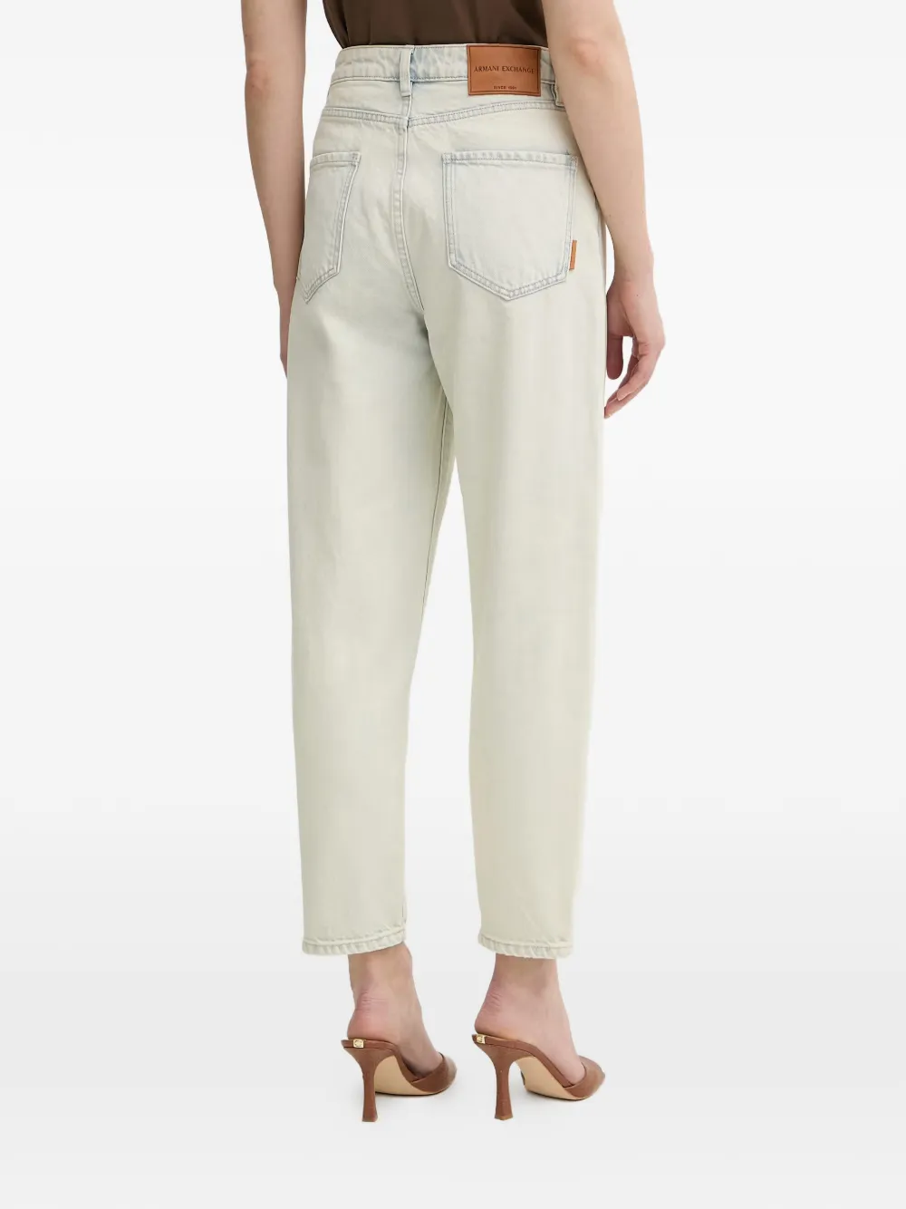 Armani Exchange Jeans met logopatch Blauw