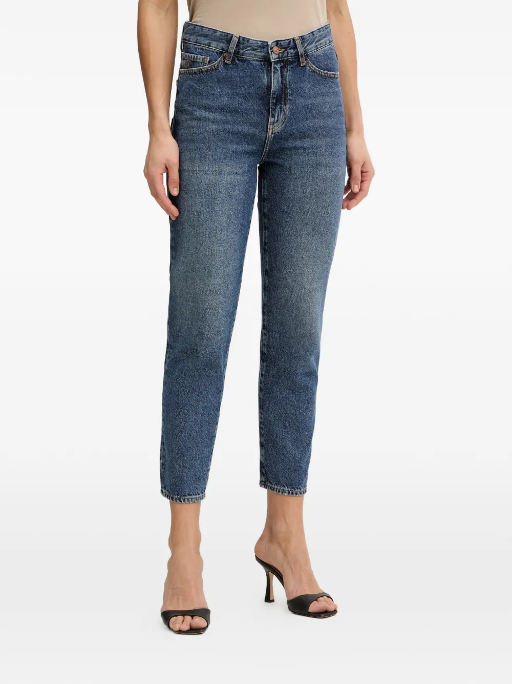 Armani Exchange logo-patch jeans - Blau