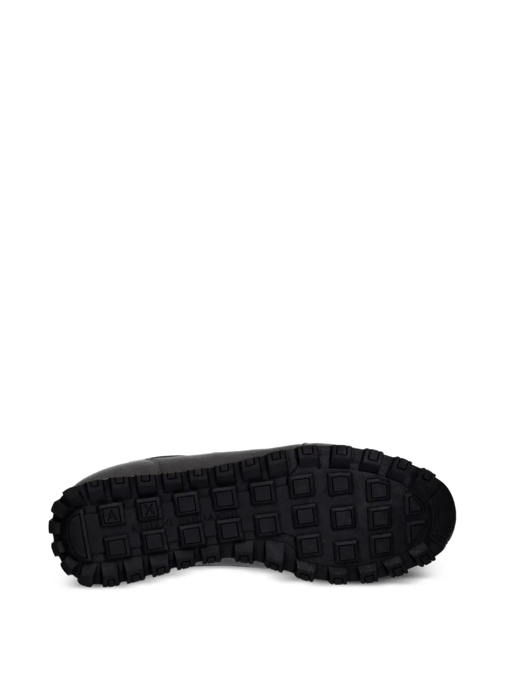 Armani Exchange logo-patch panelled sneakers Grijs