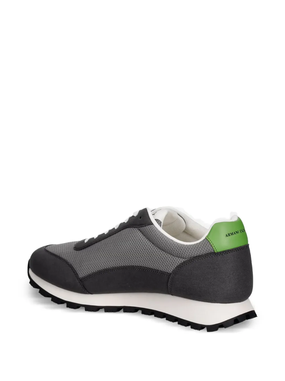 Armani Exchange logo-patch panelled sneakers Grijs