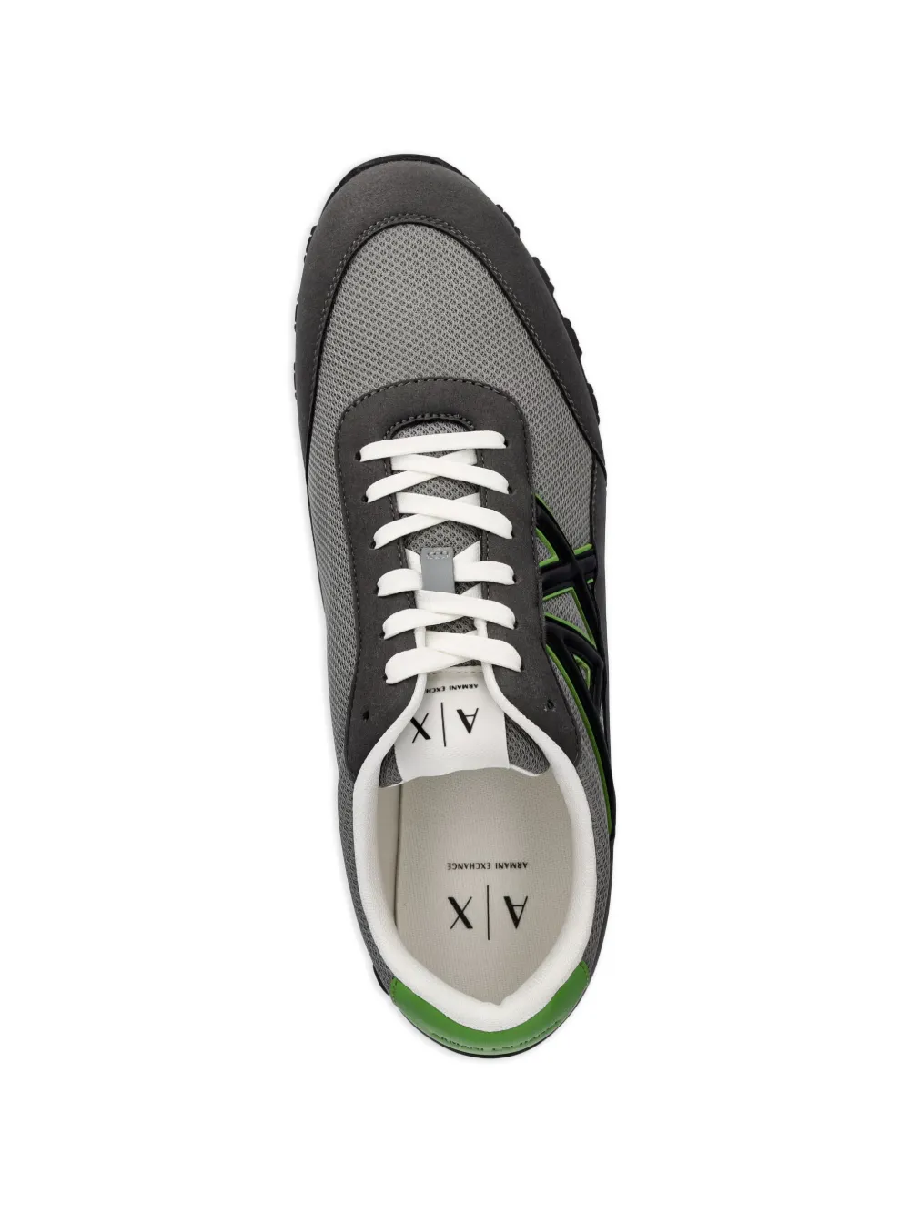Armani Exchange logo-patch panelled sneakers Grijs