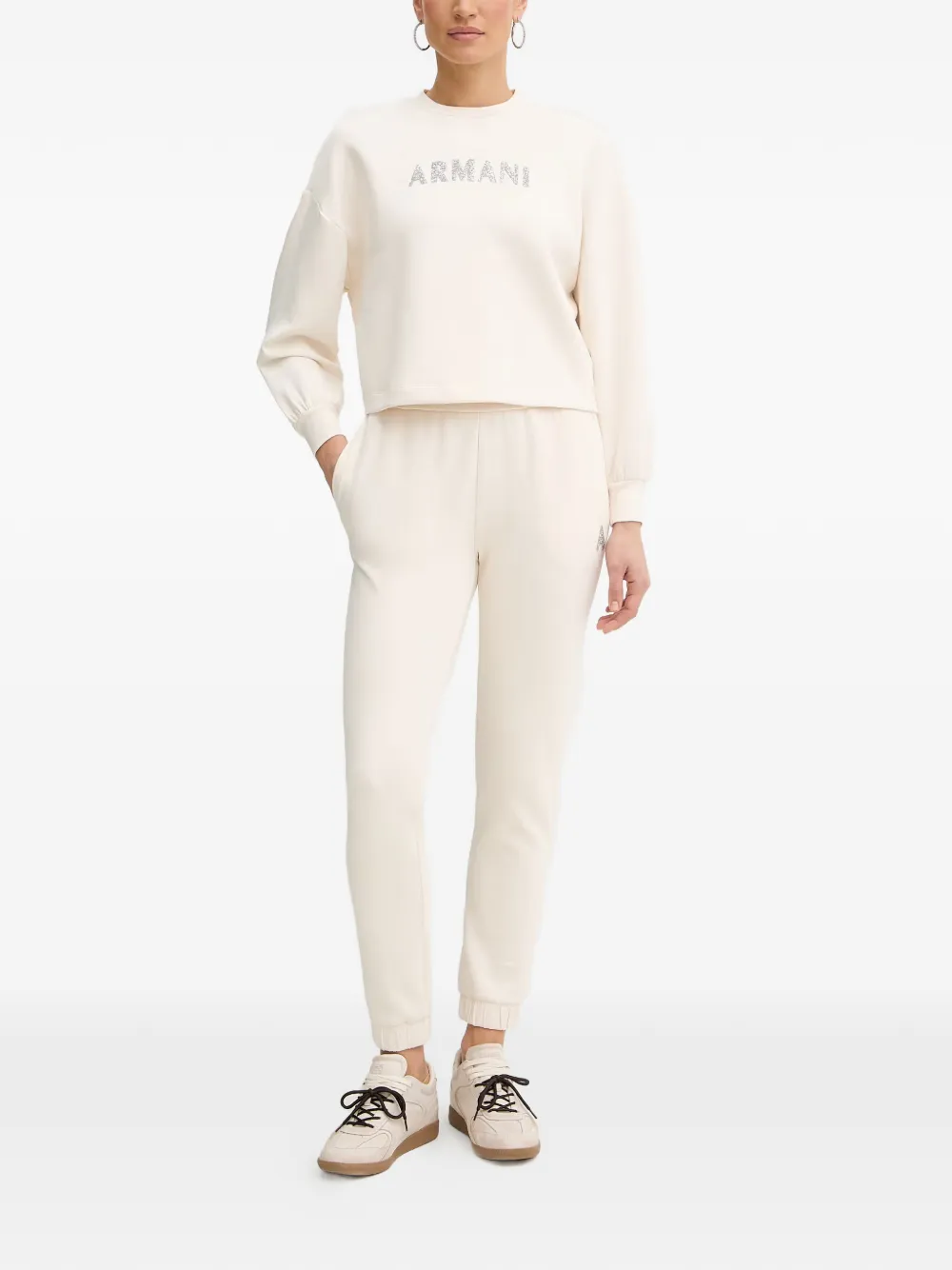 Armani Exchange Trainingsbroek met logopatch Wit