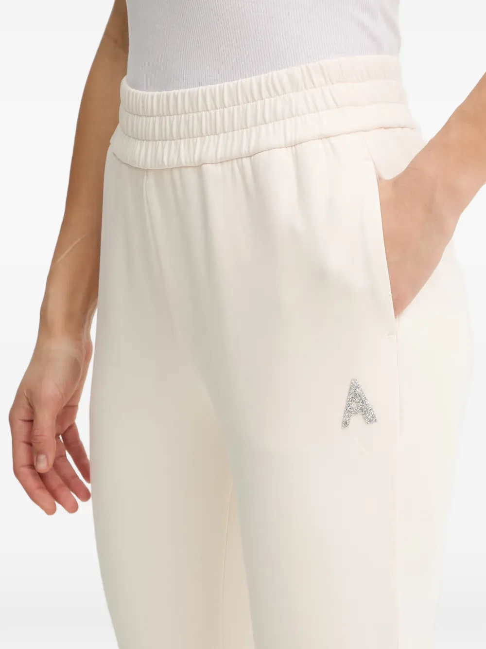 Armani Exchange Trainingsbroek met logopatch Wit