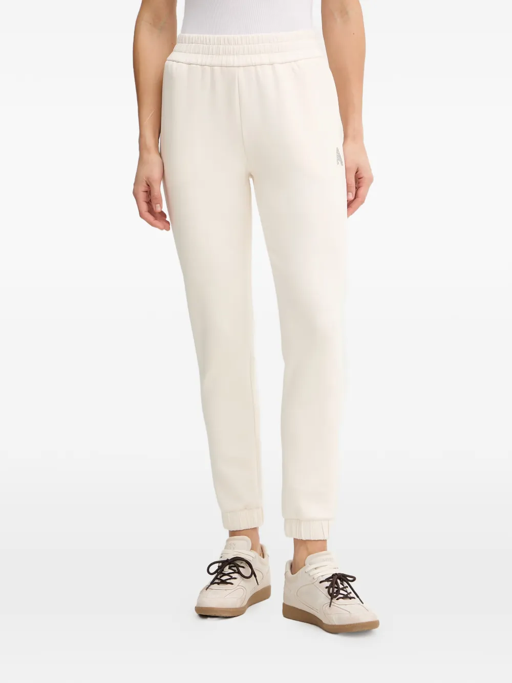 Armani Exchange logo-patch track pants - Bianco