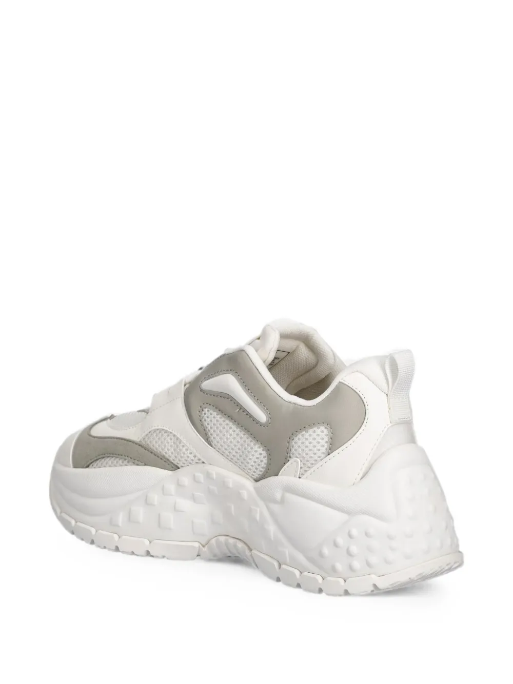 Armani Exchange logo-print panelled sneakers Wit